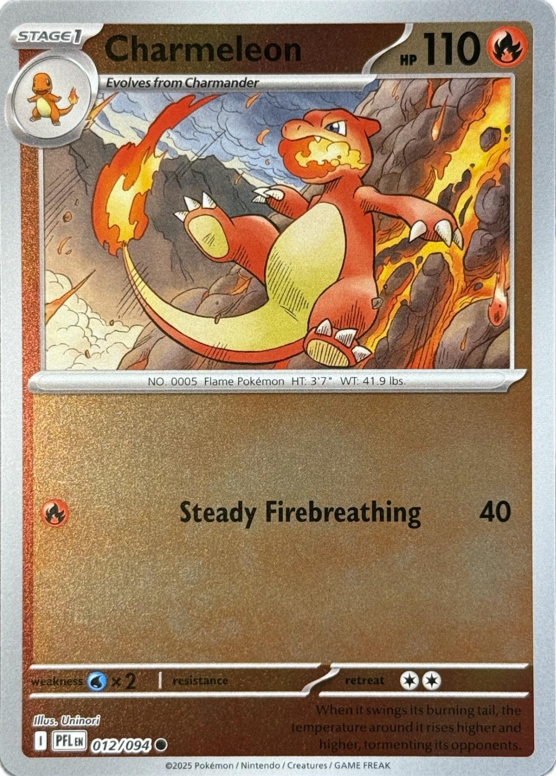 Phantasmal Flames Charmeleon #012/94 Reverse Holo