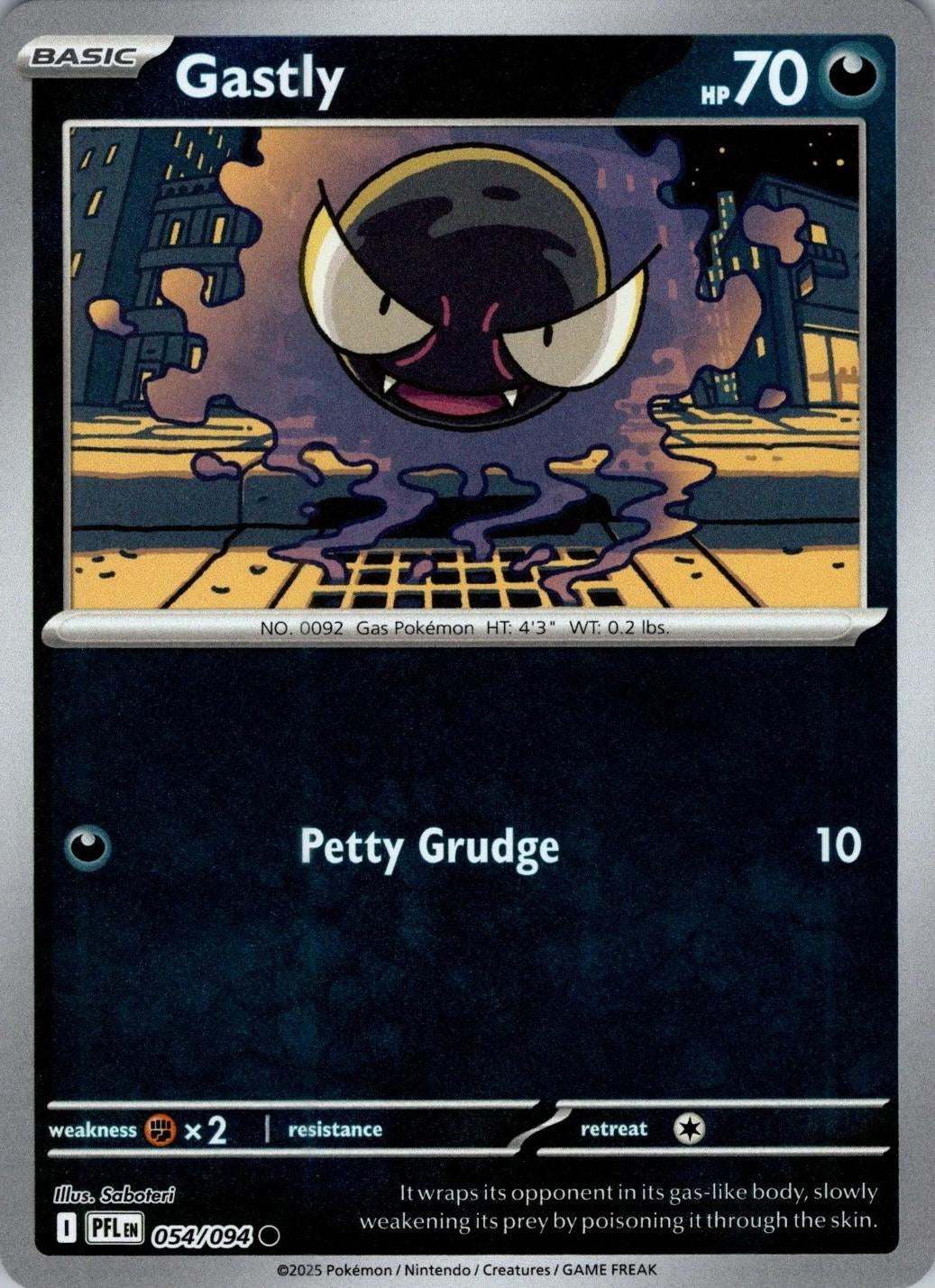 Phantasmal Flames Gastly #054/94 Reverse Holo
