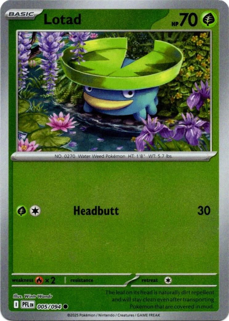 Phantasmal Flames Lotad #005/94 Reverse Holo