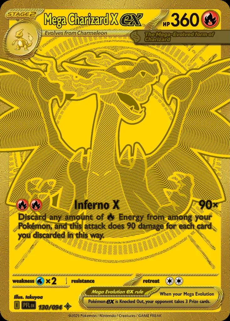 Phantasmal Flames Mega Charizard X ex #130/94