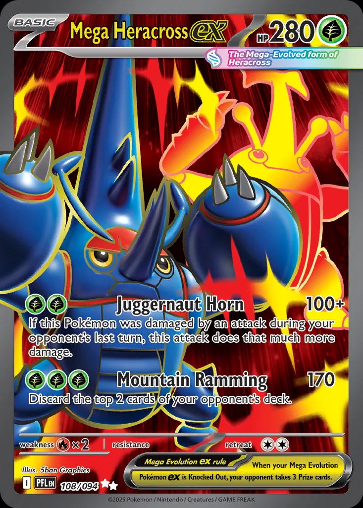 Phantasmal Flames Mega Heracross ex #108/94