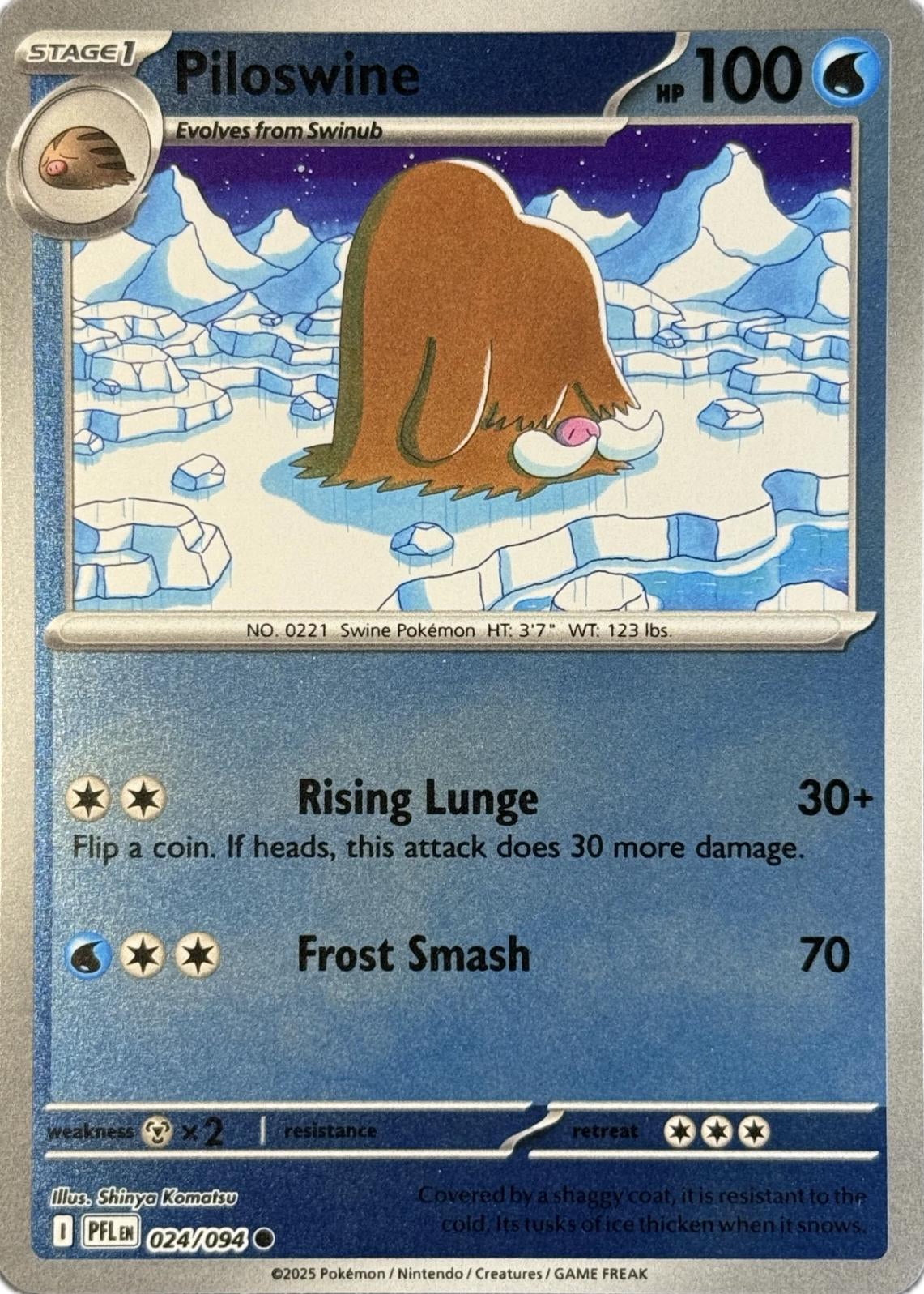 Phantasmal Flames Piloswine #024/94 Reverse Holo
