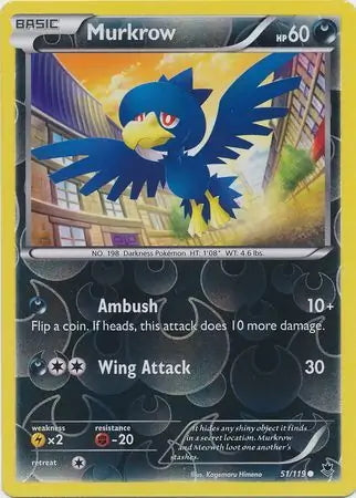 Phantom Forces Murkrow #51/119 reverse holo