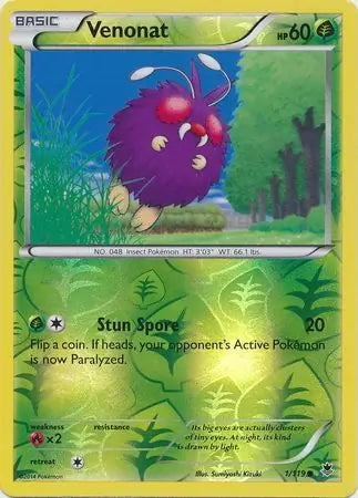 Phantom Forces Venonat #1/119 reverse holo