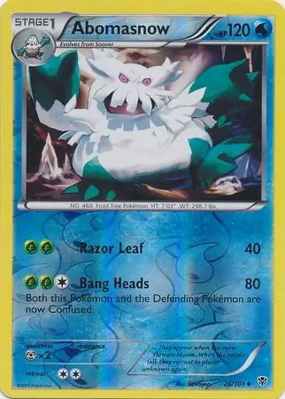 Plasma Blast Abomasnow #26/101 reverse holo