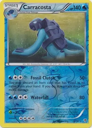 Plasma Blast Carracosta #28/101 reverse holo