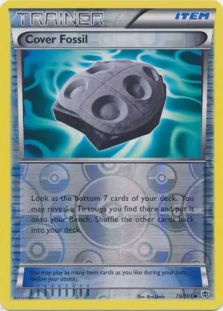 Plasma Blast Cover Fossil #79/101 reverse holo