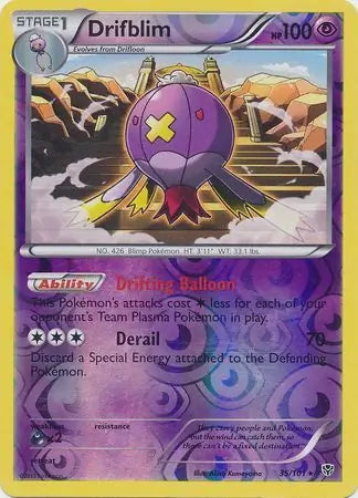 Plasma Blast Drifblim #35/101 reverse holo
