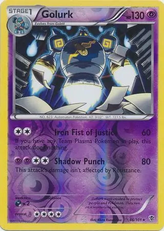Plasma Blast Golurk #46/101 reverse holo