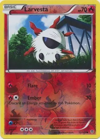 Plasma Blast Larvesta #12/101 reverse holo