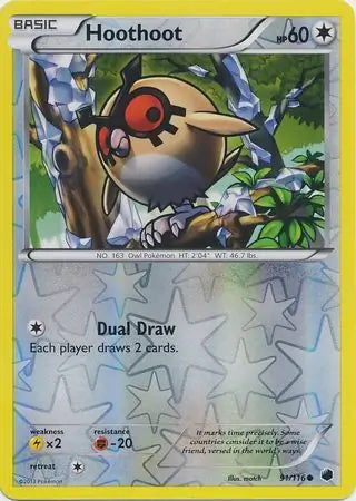 Plasma Freeze Hoothoot #91/116 reverse holo