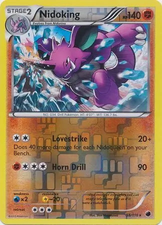 Plasma Freeze Nidoking #58/116 reverse holo