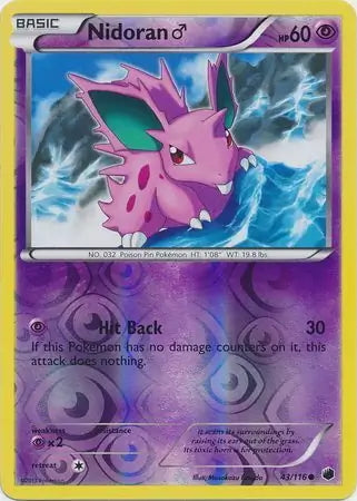 Plasma Freeze Nidoran (m) #43/116 reverse holo