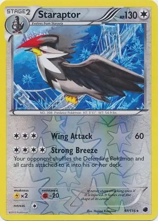 Plasma Freeze Staraptor #97/116 reverse holo