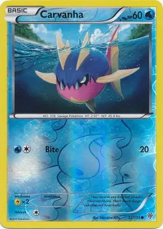 Plasma Storm Carvanha #32/135 reverse holo