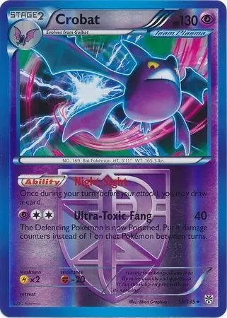 Plasma Storm Crobat #55/135 reverse holo