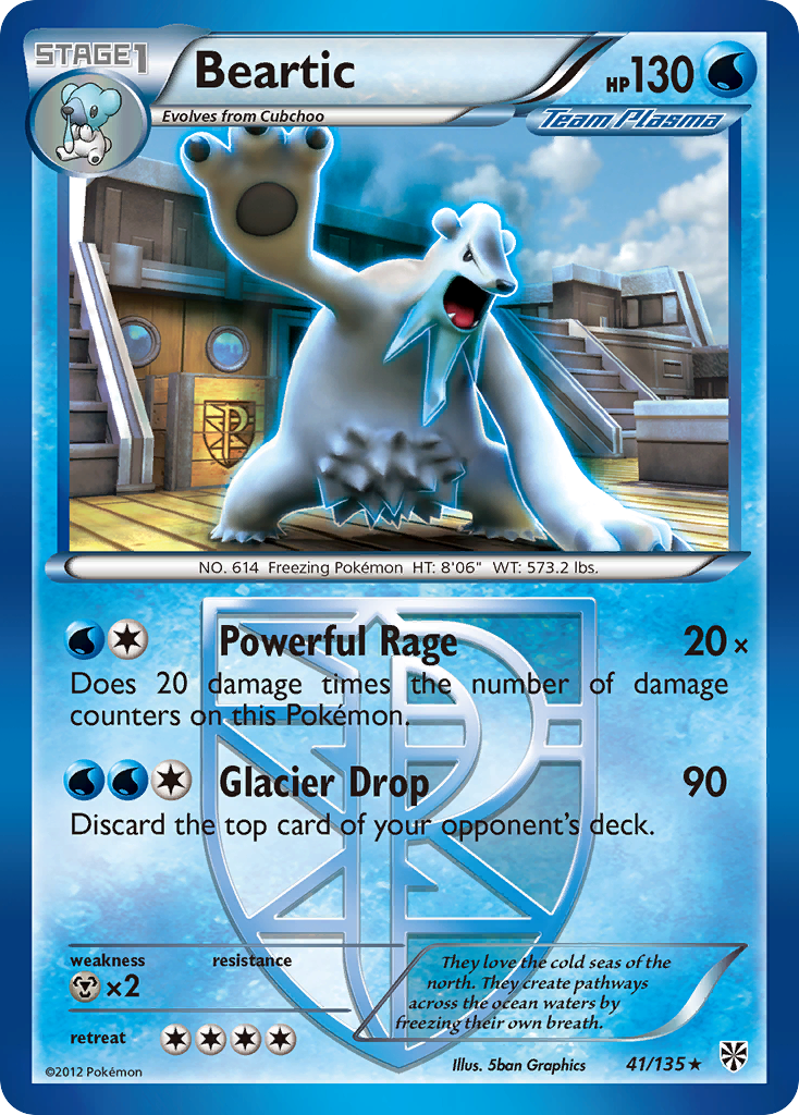 Plasma Storm Holo Beartic #41/135