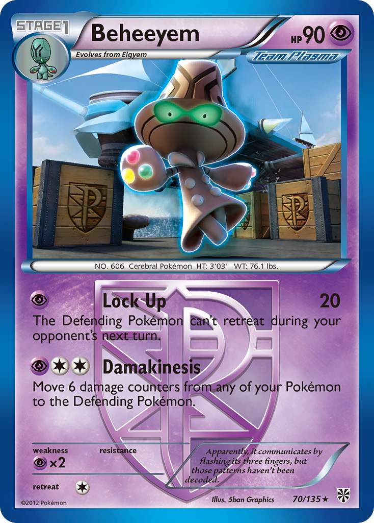 Plasma Storm Holo Beheeyem #70/135