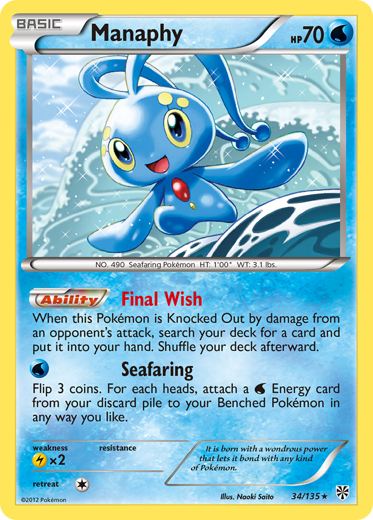Plasma Storm Holo Manaphy #34/135