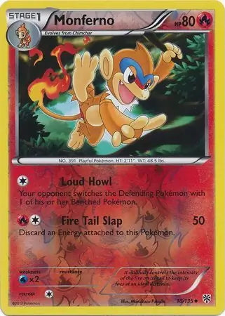 Plasma Storm Monferno #16/135 reverse holo