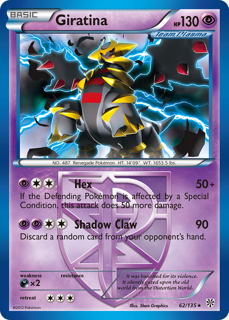 Plasma Storm Non - Holo Giratina #62/135