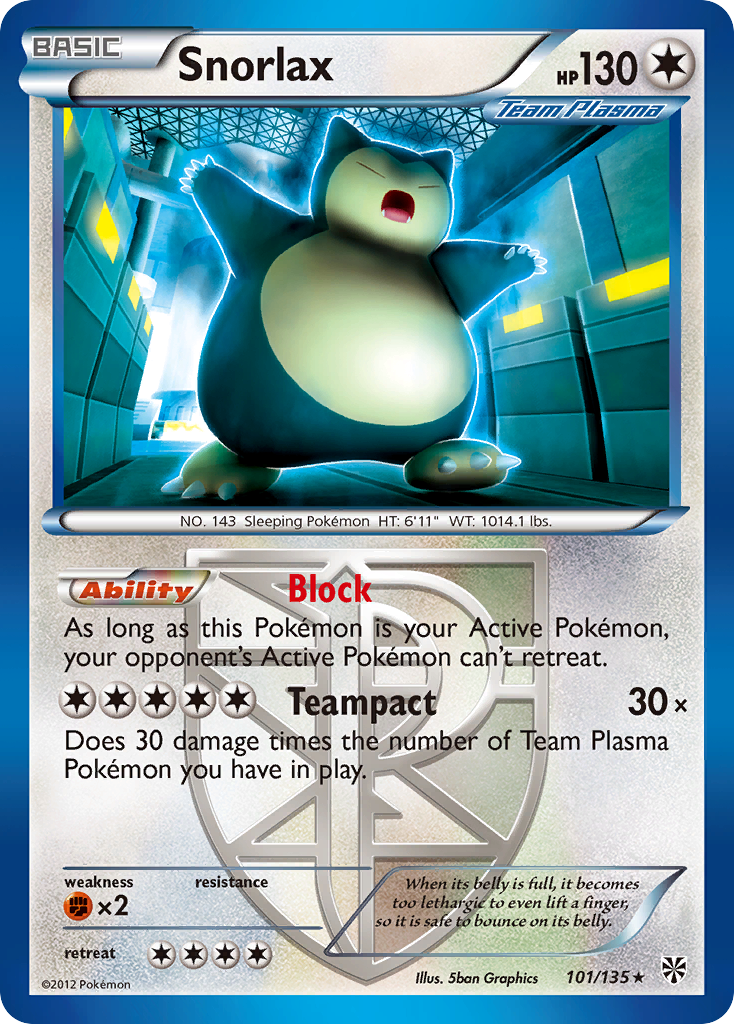 Plasma Storm Snorlax #101/135
