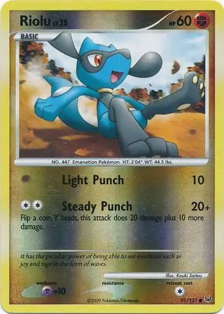 Platinum Riolu #91/127 reverse holo
