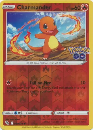 Pokémon Go Charmander #8/78 reverse holo