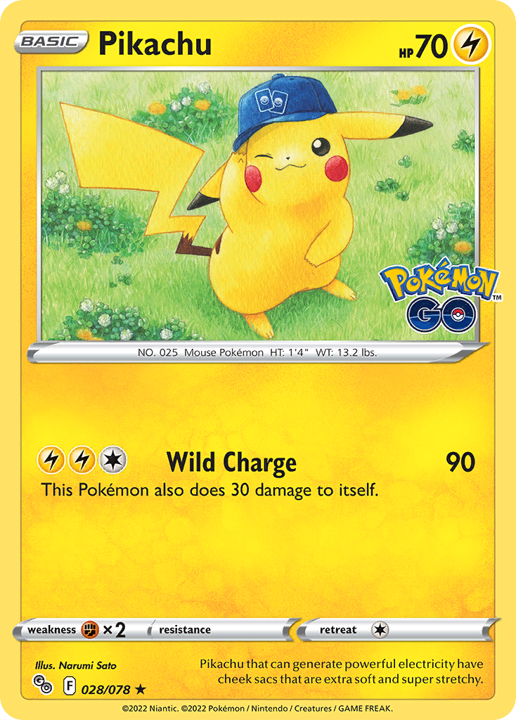 Pokémon Go Holo Pikachu #28/78
