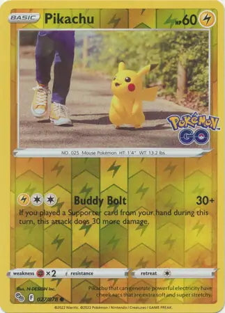 Pokémon Go Pikachu #27/78 reverse holo