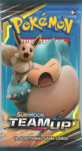 Pokémon Sun & Moon Team Up Booster Pack Eevee Snorlax