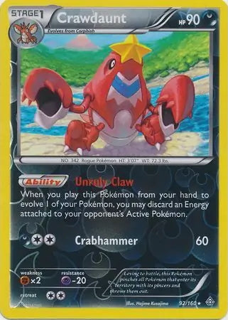 Primal Clash Crawdaunt #92/160 reverse holo
