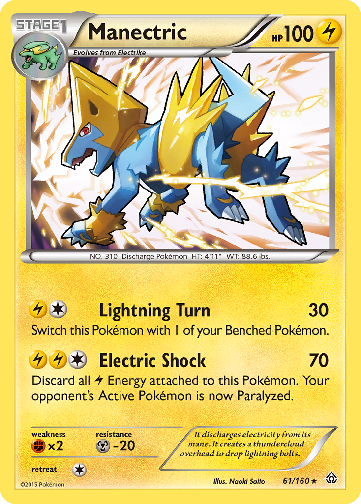 Primal Clash Non - Holo Manectric #61/160