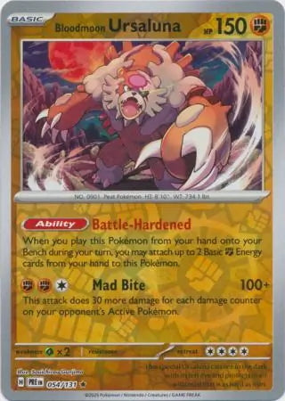 Prismatic Evolutions Bloodmoon Ursaluna #054/131 reverse holo