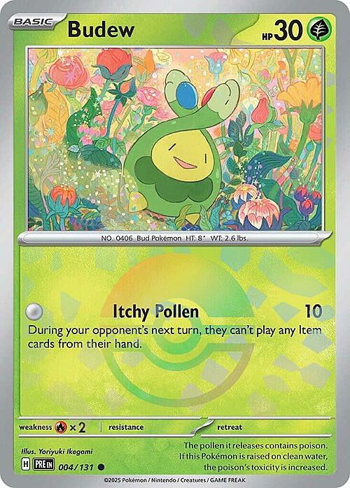 Prismatic Evolutions Budew #004/131 Pokéball