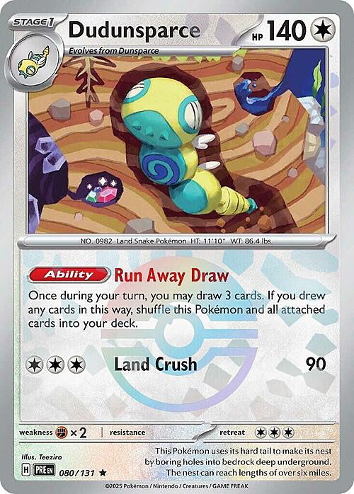 Prismatic Evolutions Dudunsparce #080/131 Pokéball