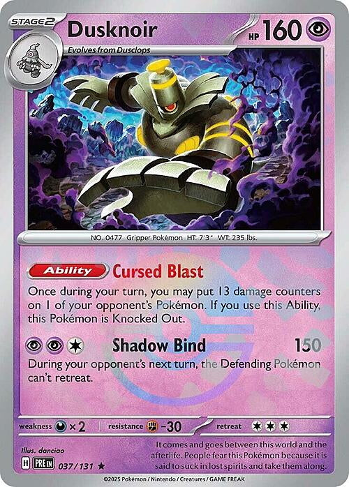 Prismatic Evolutions Dusknoir #037/131 Pokéball