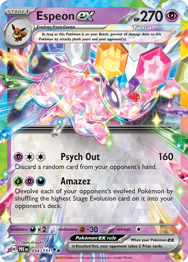 Prismatic Evolutions Espeon ex #034/131