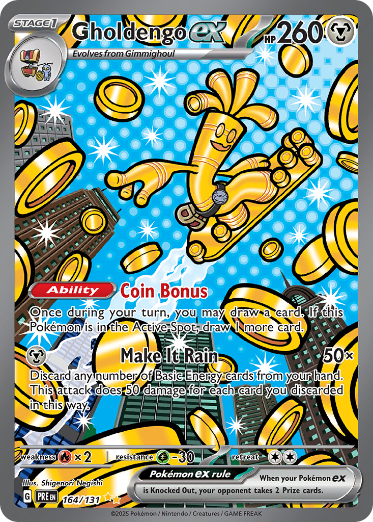Prismatic Evolutions Gholdengo ex #164/131