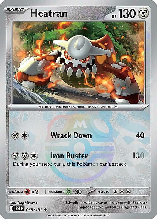 Prismatic Evolutions Heatran #068/131 Masterball