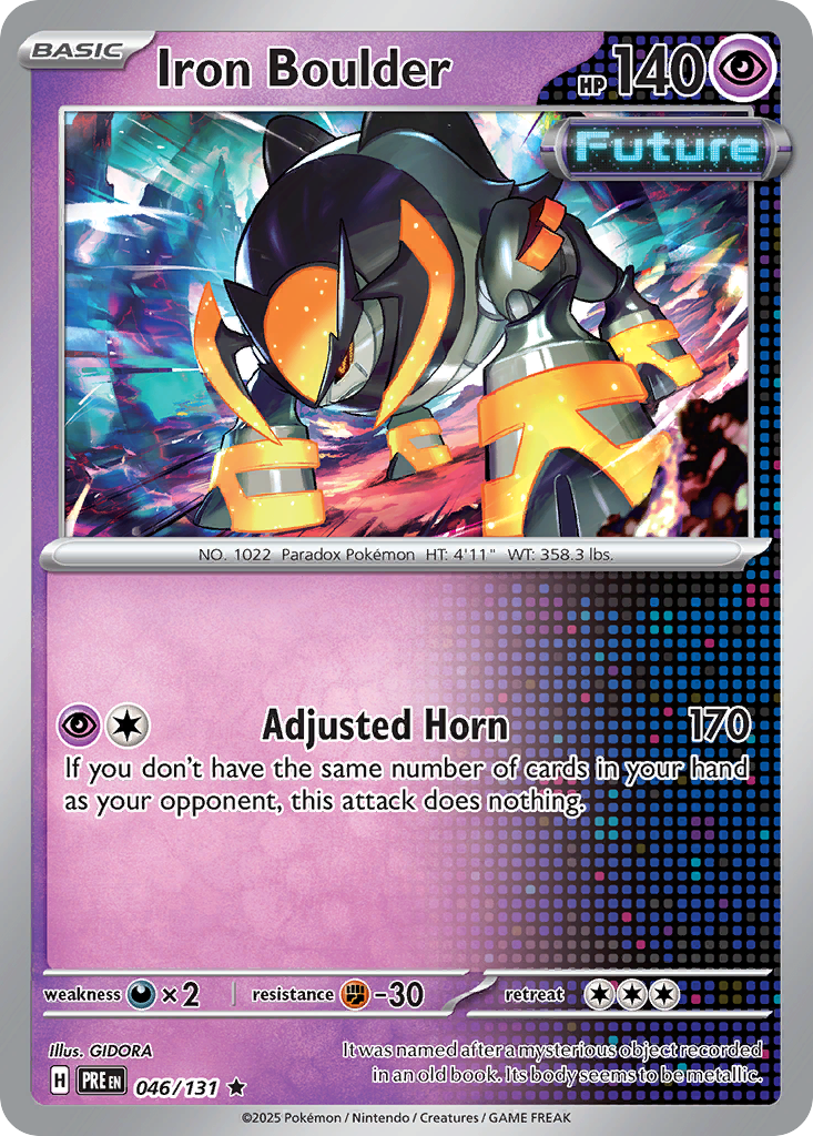 Prismatic Evolutions Holo Iron Boulder #046/131