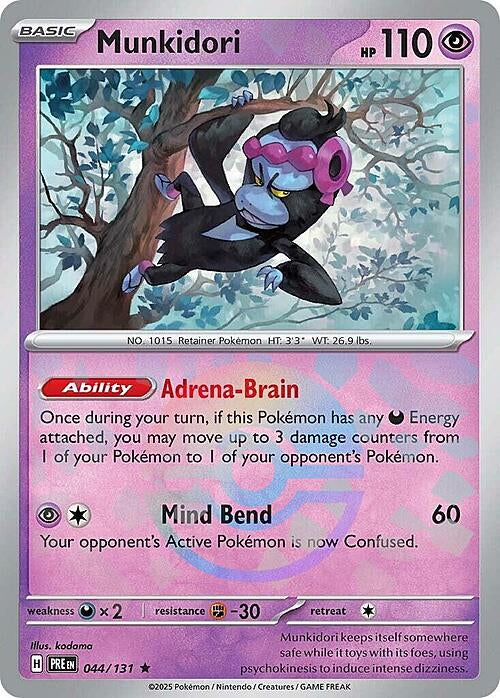 Prismatic Evolutions Munkidori #044/131 Pokéball