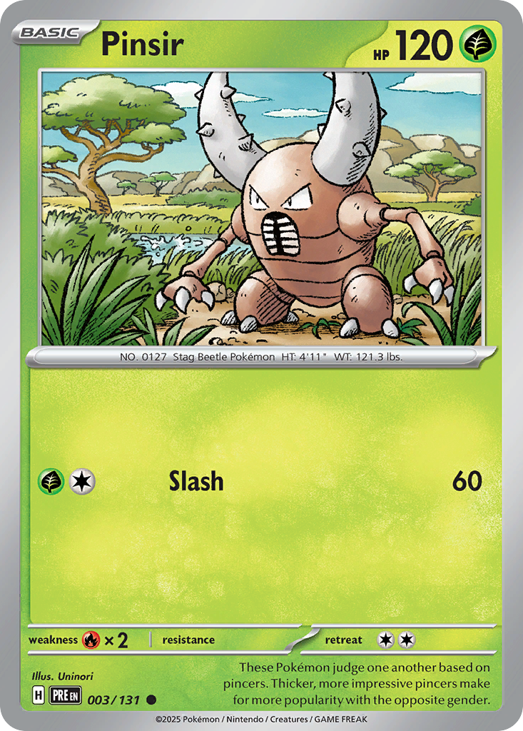 Prismatic Evolutions Pinsir #003/131