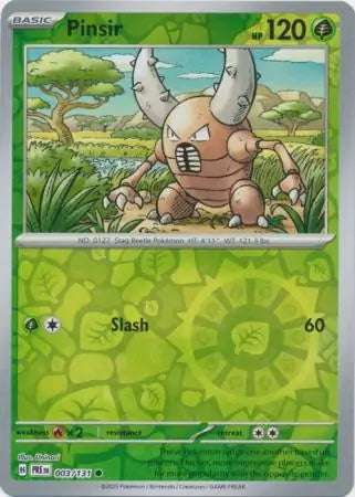 Prismatic Evolutions Pinsir #003/131 reverse holo