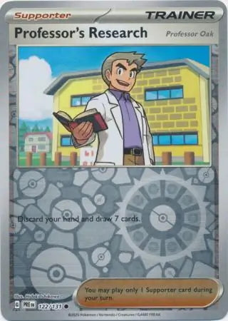 Prismatic Evolutions Professor Oak #122/131 reverse holo