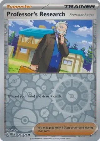 Prismatic Evolutions Professor Rowan #124/131 reverse holo