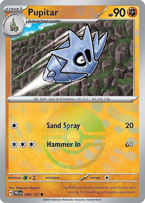 Prismatic Evolutions Pupitar #048/131 Pokéball