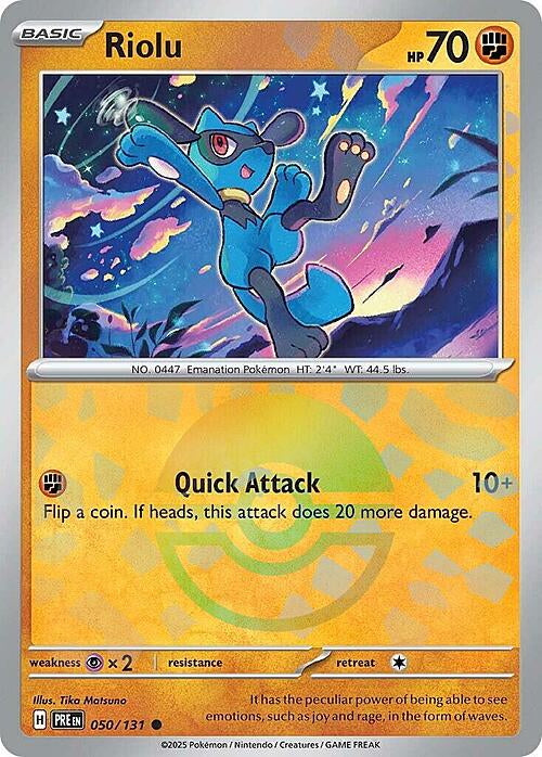 Prismatic Evolutions Riolu #050/131 Pokéball