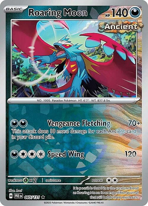 Prismatic Evolutions Roaring Moon #065/131 Masterball