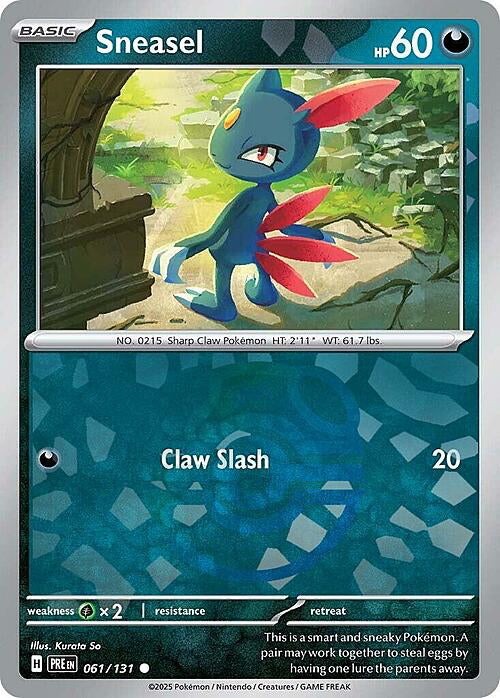 Prismatic Evolutions Sneasel #061/131 Masterball